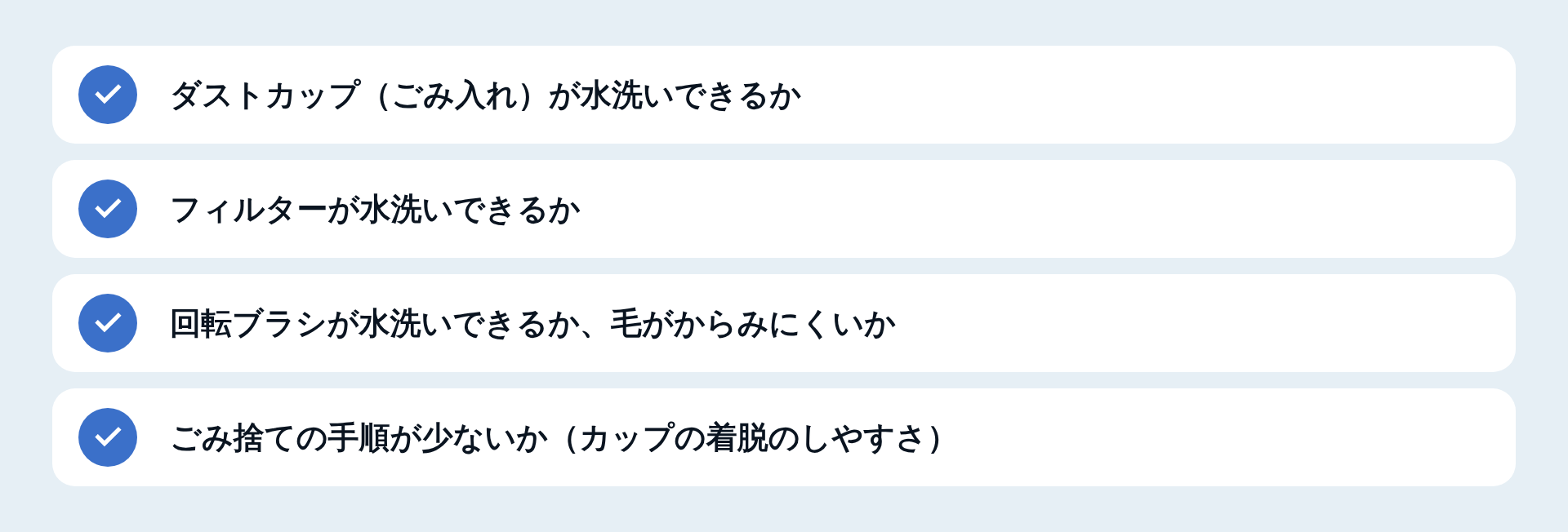 お手入れで見る3つの部品