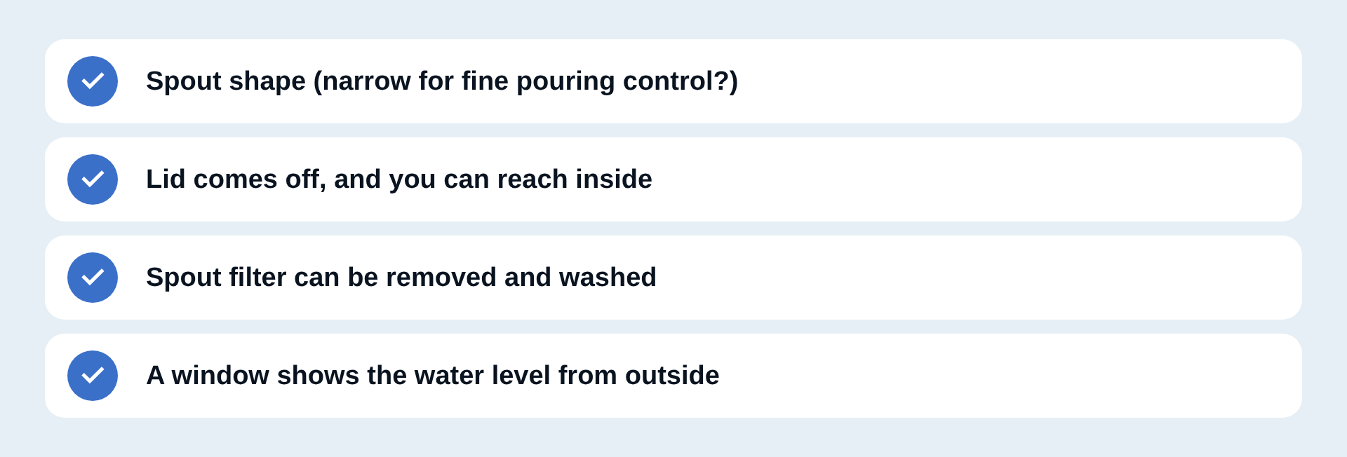 What to look at for pouring and cleaning