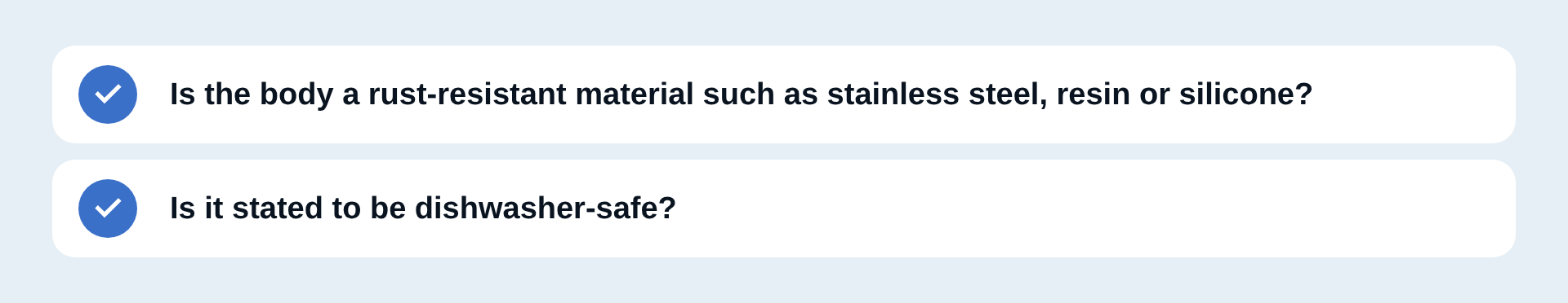 Two points on material and care