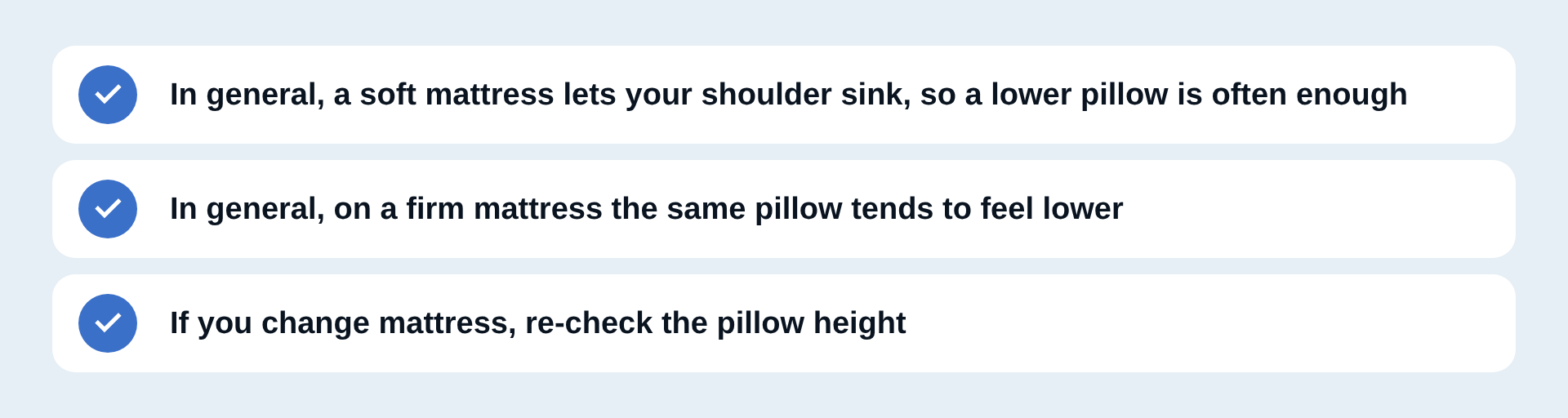 How mattress and pillow height relate